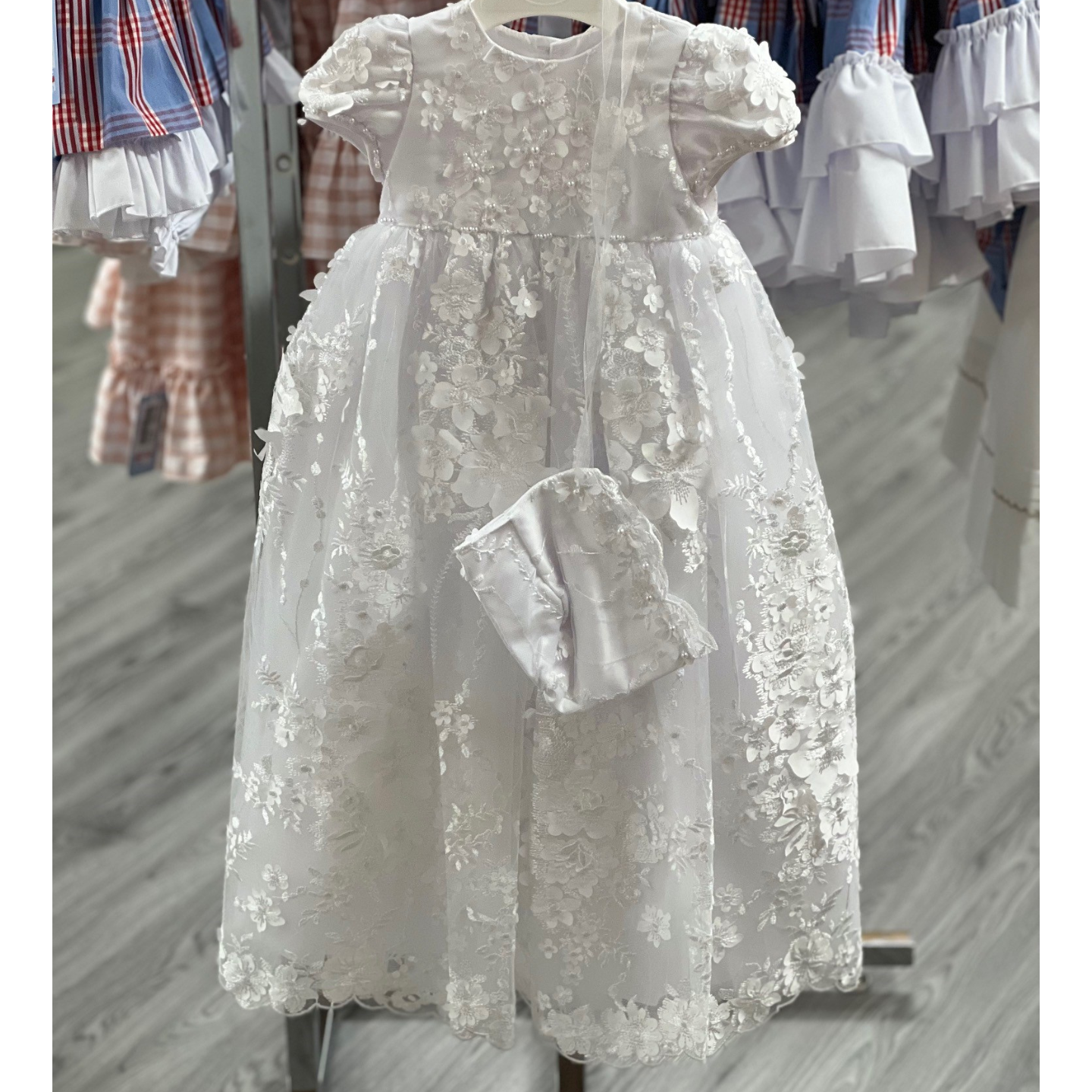 Baby Girls Racheal Christening Gown White