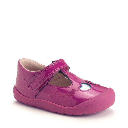 Start Rite Party Berry Patent Girls Rip Tape First Walking Shoe