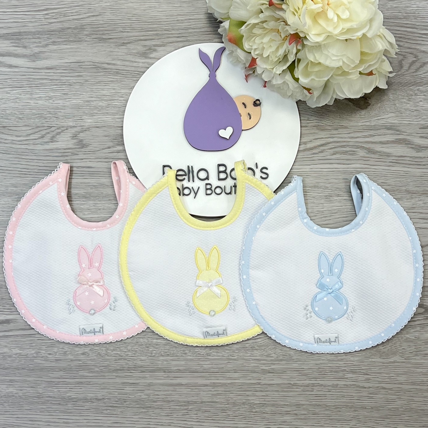 Spanish Baby Bibs - Bunny Design