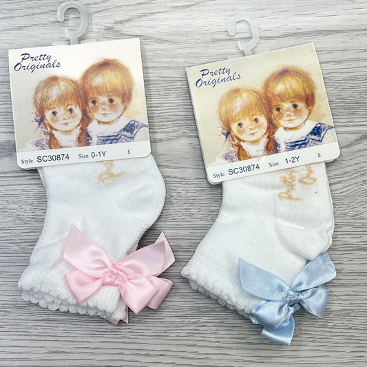 Pretty Originals Ankle Sock with Back Bow