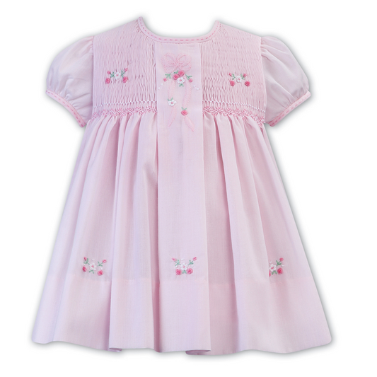 Sarah Louise Pink Smock Baby Girls Dress