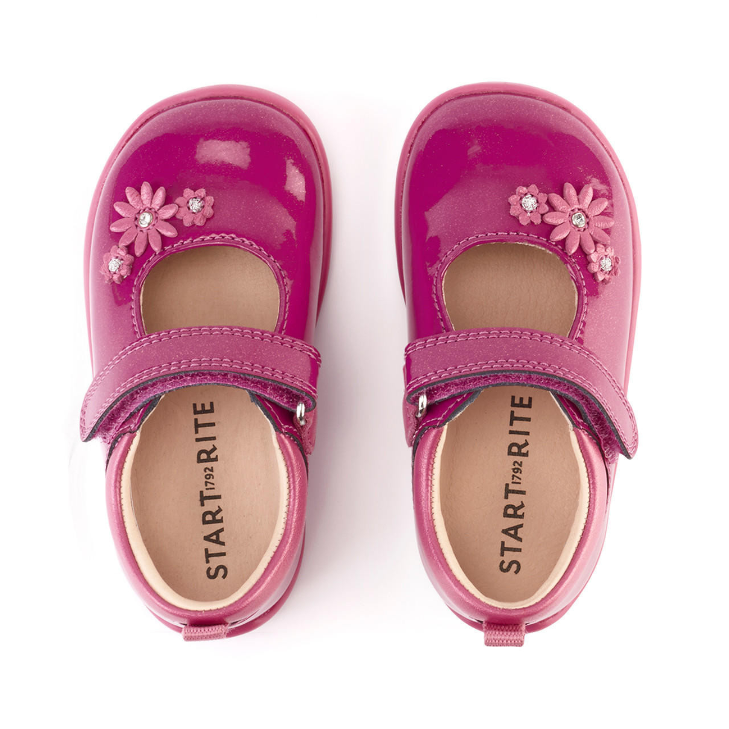 Start Rite Fairy Tale Berry Glitter Patent Riptape First Walking Shoe