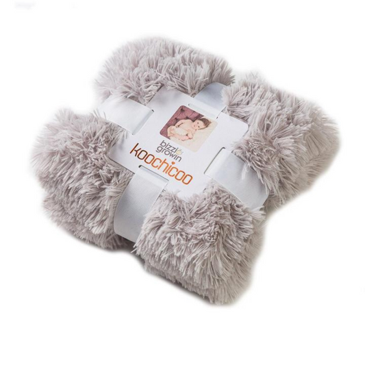 Koochicoo - Whisper Grey Fluffy Baby Blanket