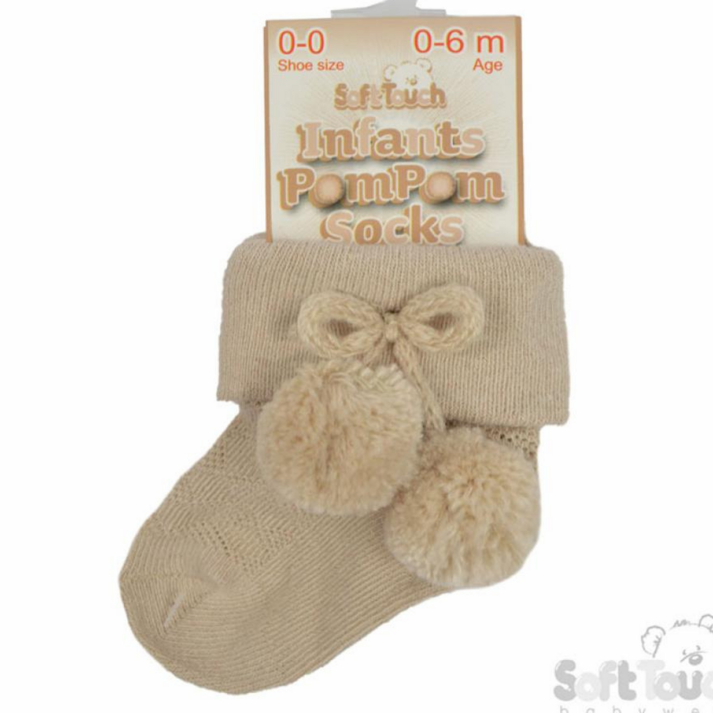 Camel Pom Pom Ankle Sock