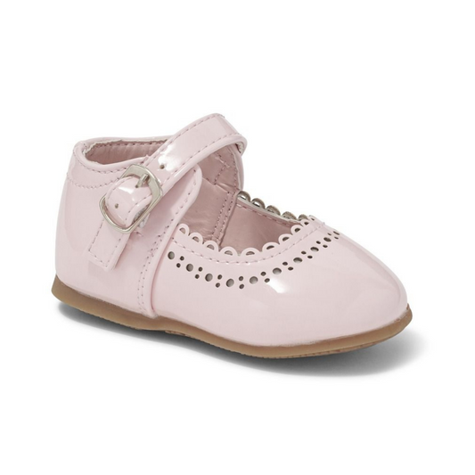 Debbie Pink Girls Shoe With Buckle Fastening
