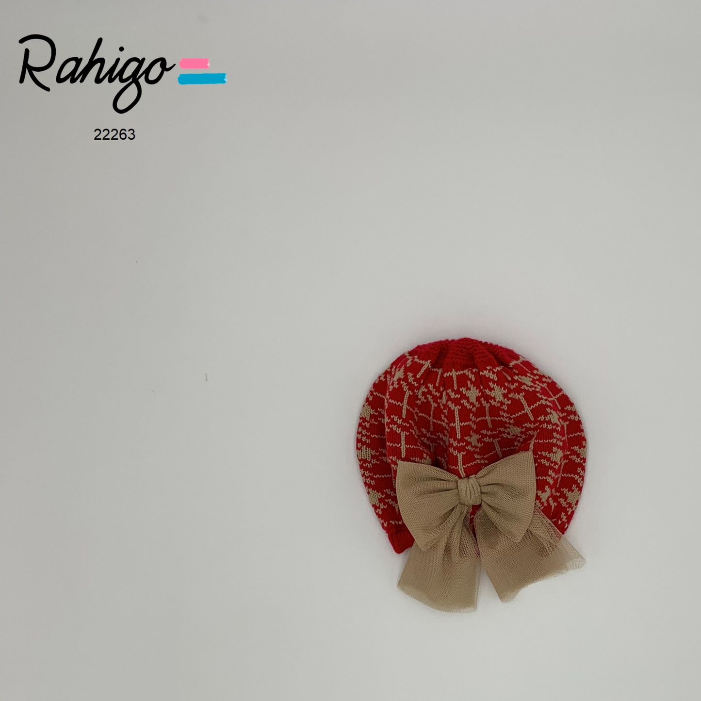 Rahigo Girls Red/Camel Beret
