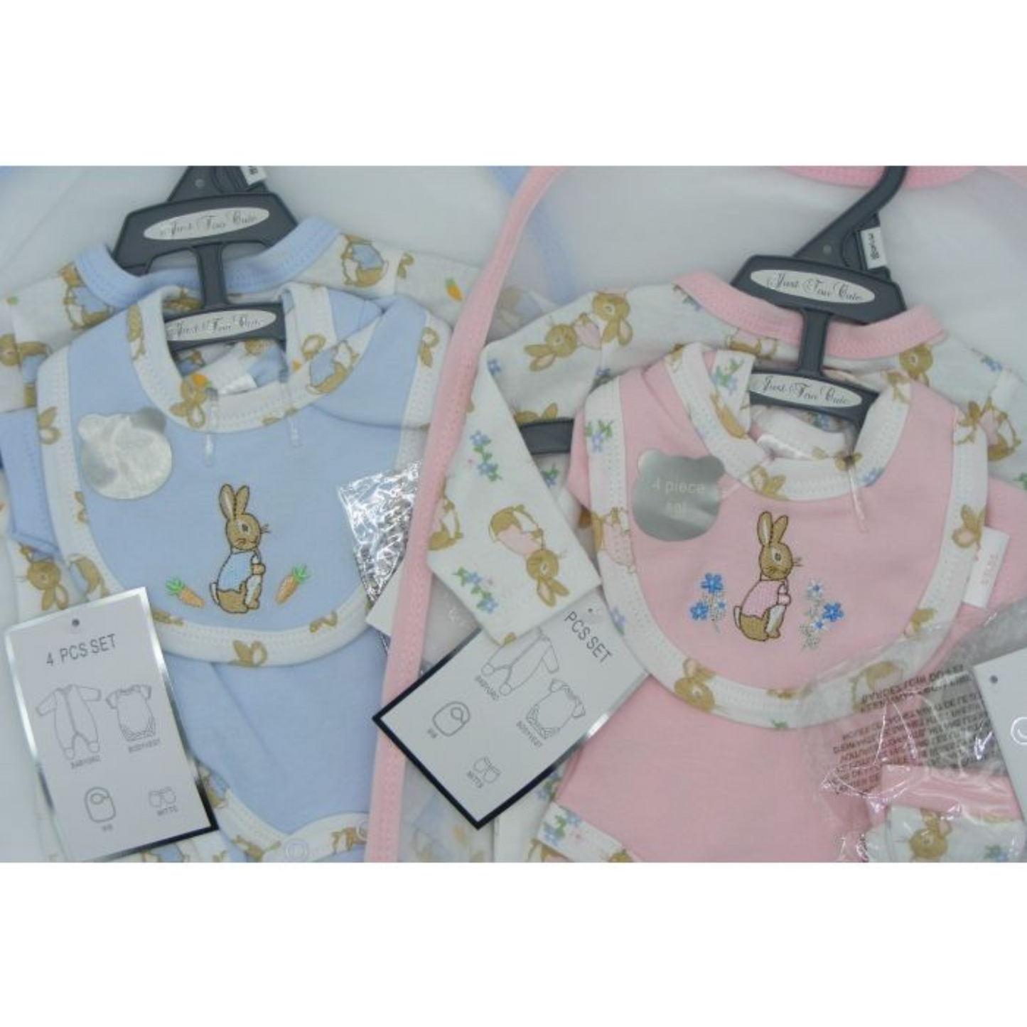 Tiny Baby Bunny Four Piece Layette Gift Set