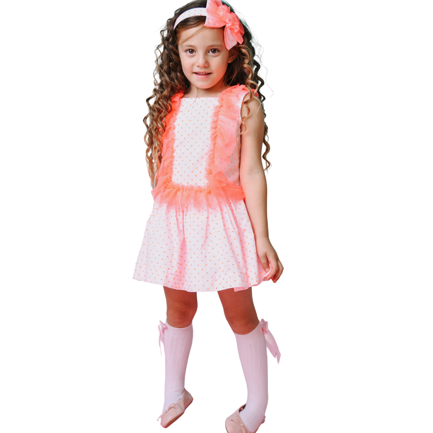 Andy & Evan Kids Girls Neon Pink Gingham Dress, Size 16. : Target