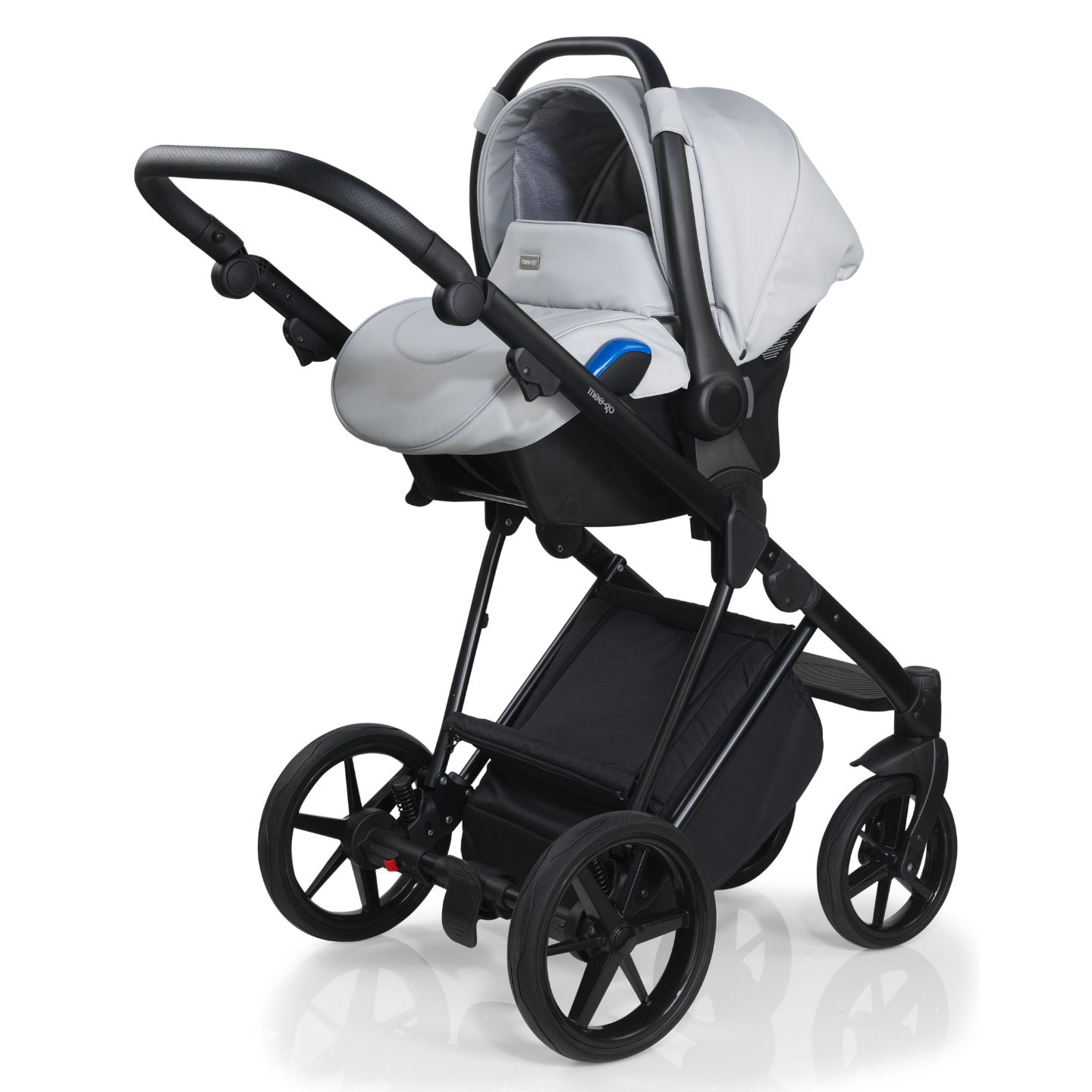 Mee-Go Milano Plus Leatherette Travel System - Stone Grey