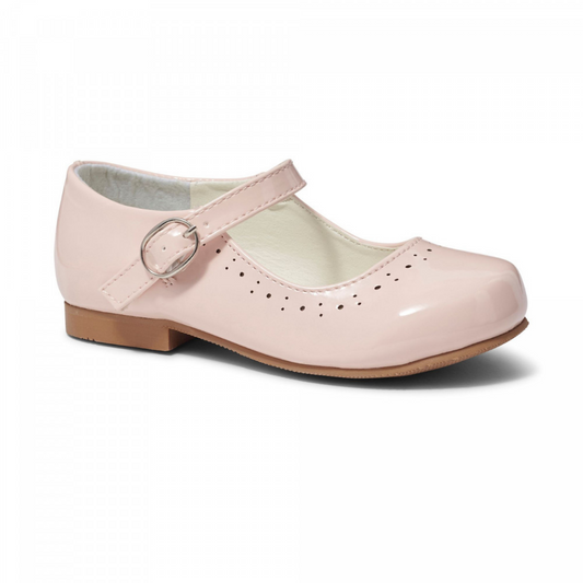 Abbey' Baby Pink Hard Sole Girls Shoes