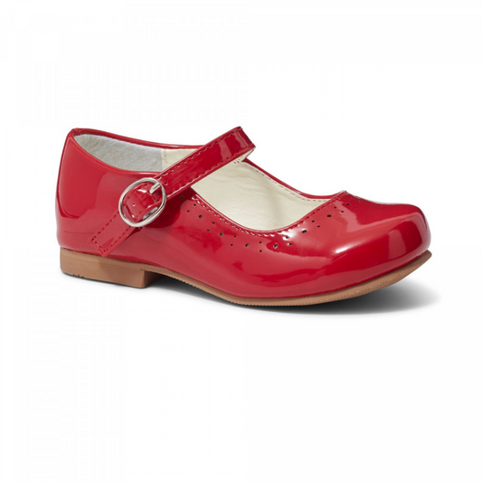 Abbey' Red Hard Sole Girls Shoes