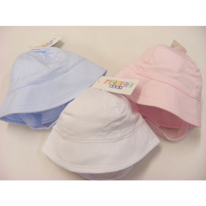 Jersey Cotton Sunhats White, Pink or Blue